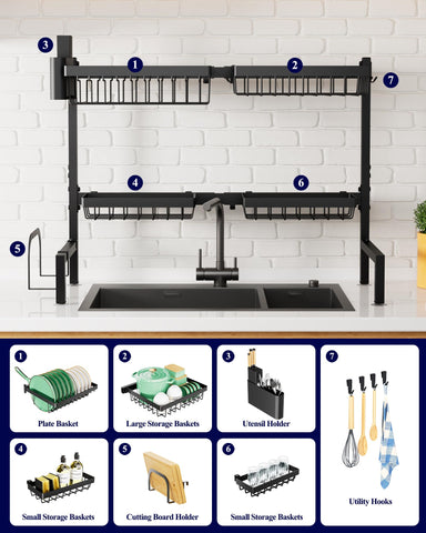 Kitsure cutting board holder frees counter space.
