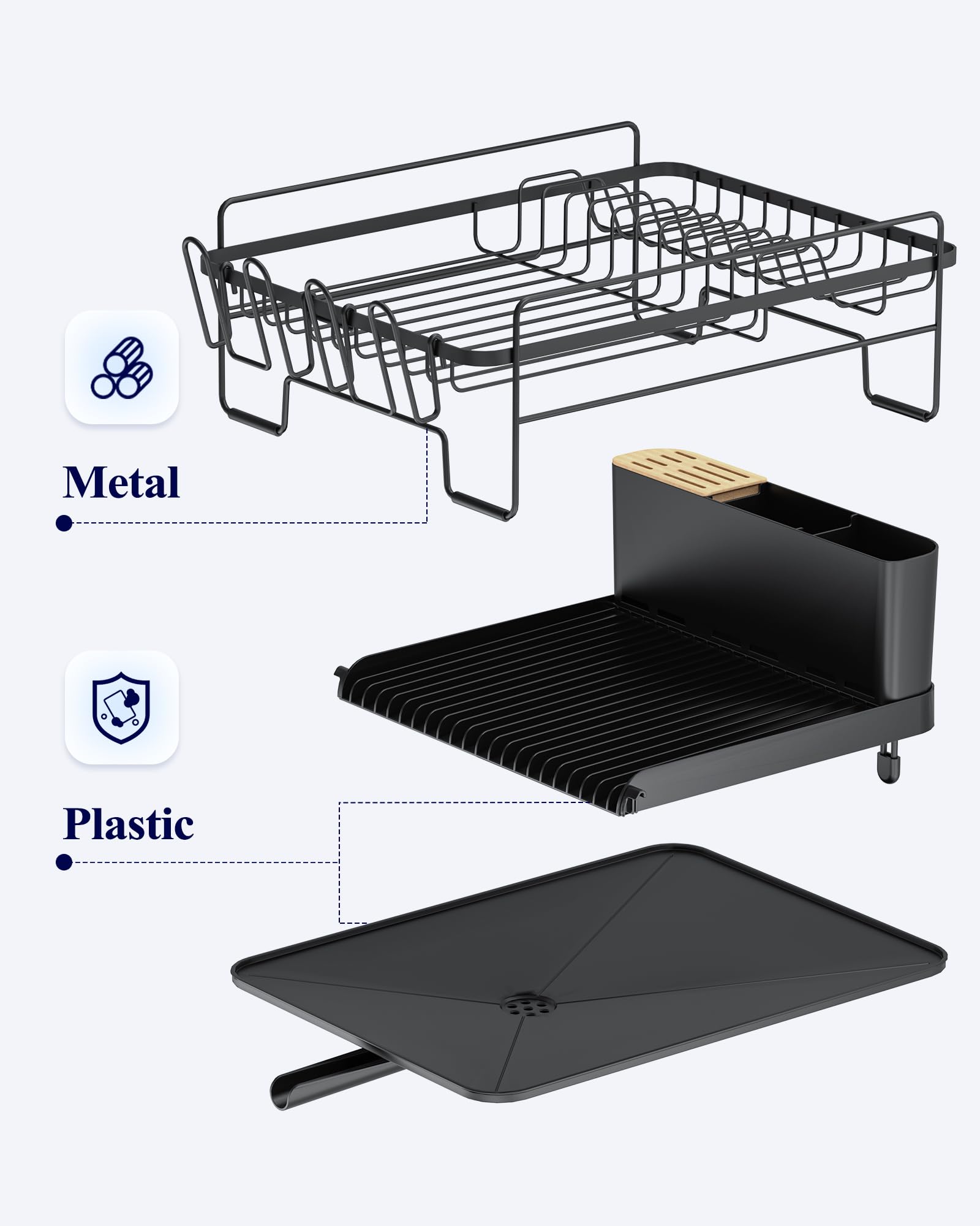 Kitsure easy-install, removable drainpipe simplifies setup and cleaning.