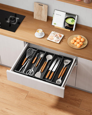 Kitsure organizer fits in drawers for clutter-free storage and quick access.