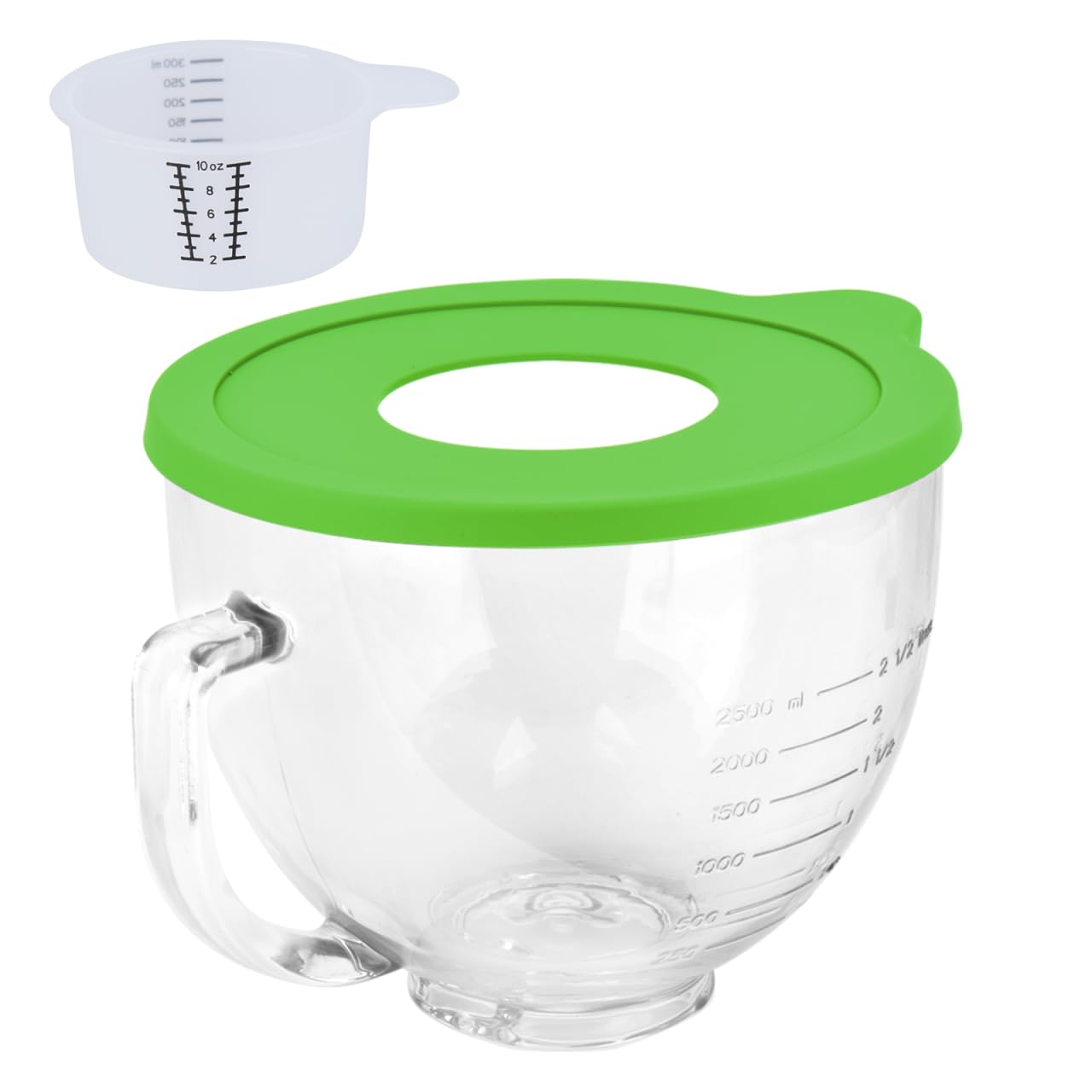Kitwanda glass bowl compatible with KitchenAid tilt-head 4.5-qt for smooth mixing