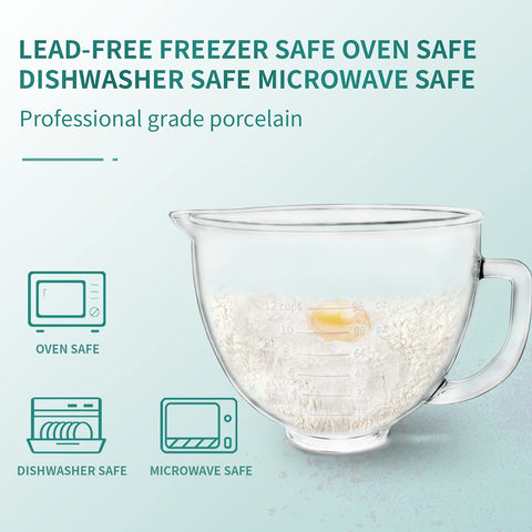 Kitwanda transparent glass bowl lets you monitor mixing progress at a glance.