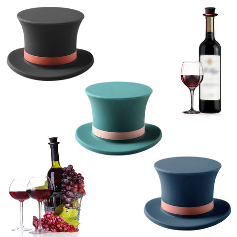 Kitwinney wine stoppers blue cap seal and preserve freshness after opening.