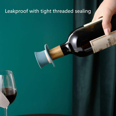 Kitwinney wine stoppers green cap seal and keep wine fresh after opening.