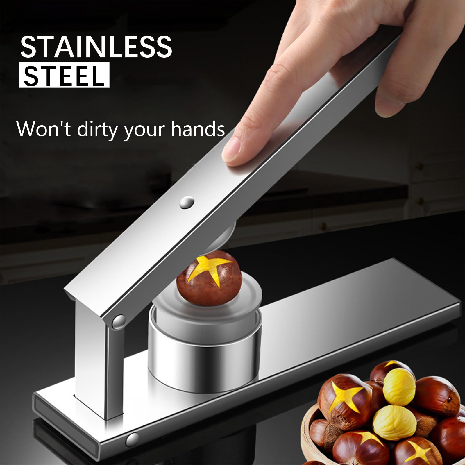 Kivinia chestnut cutter packaging with included accessories