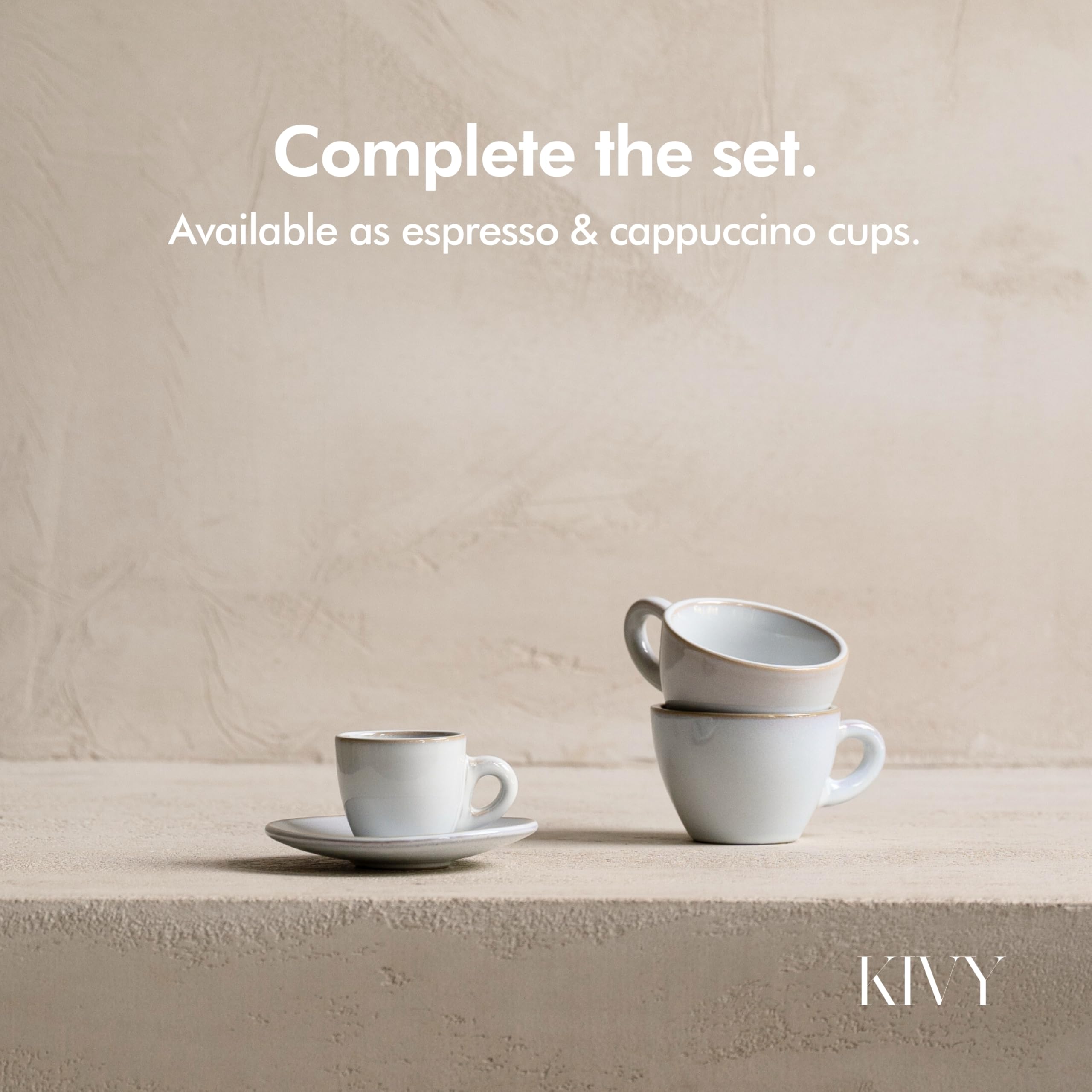 KIVY 3oz cups provide ideal portioning for espresso, ristretto, or lungo servings