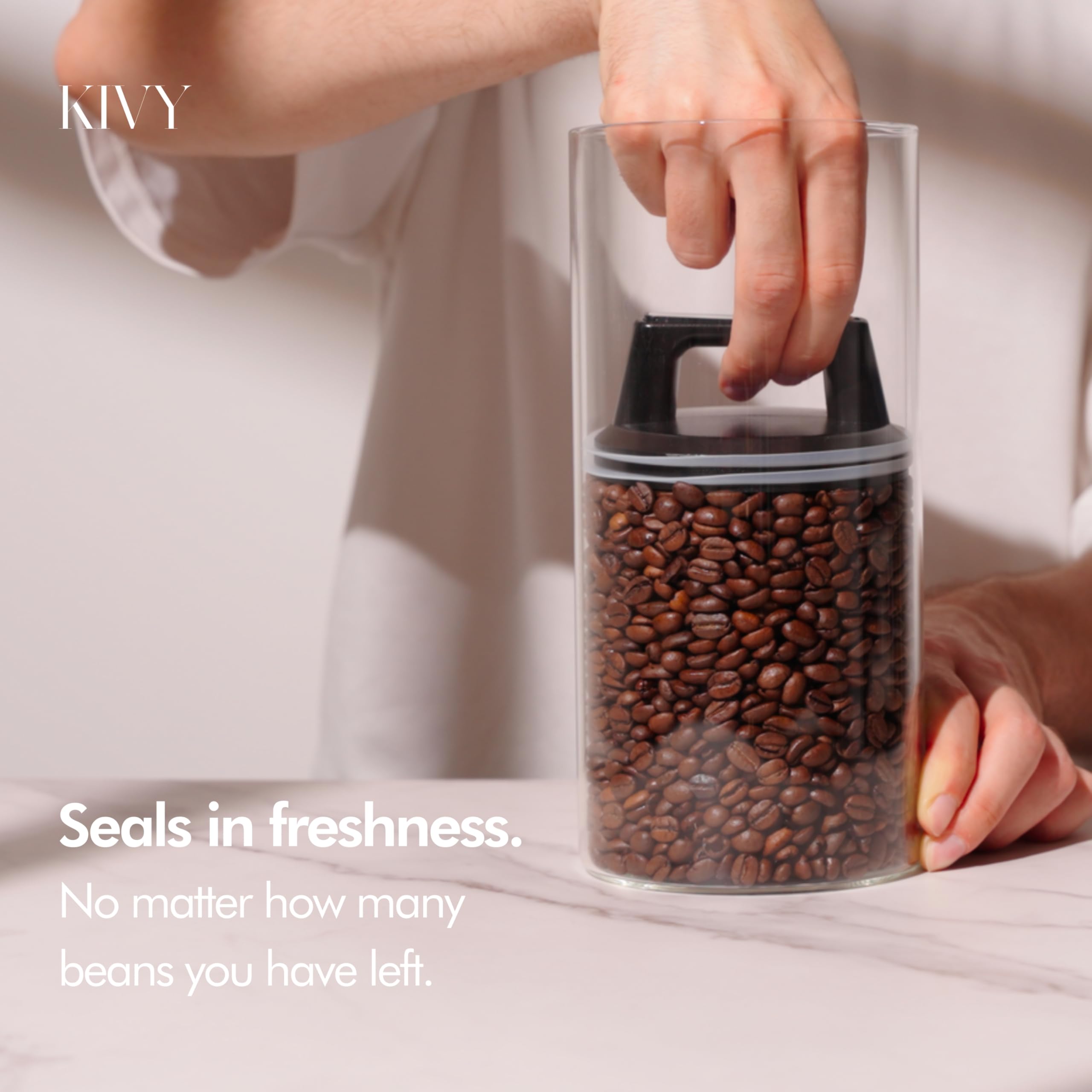 Closeup of KIVY airtight lid for quick resealing