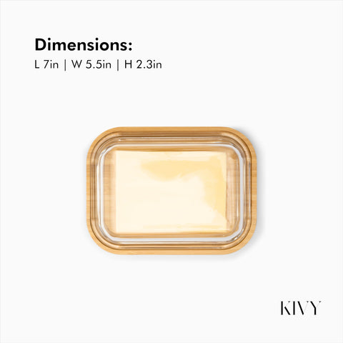 KIVY bamboo base supports butter in a durable, plastic-free holder