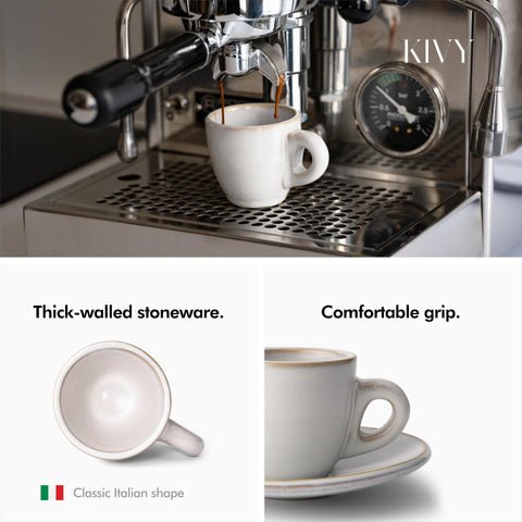 KIVY demitasse saucers set demonstrates classic elegance and convenient serving for guests