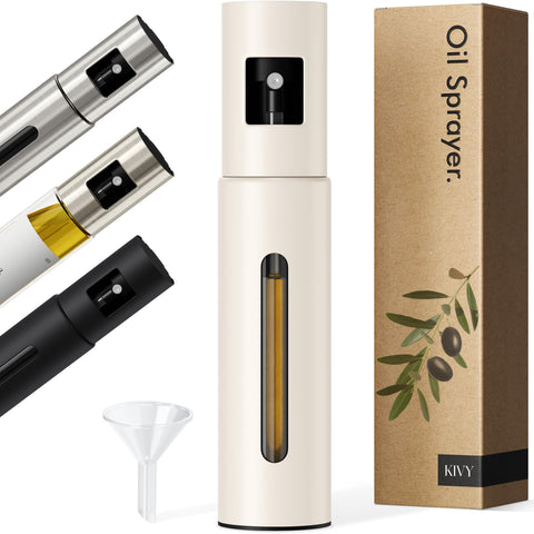 KIVY Glass Oil Sprayer cream body offers precise dosing for cooking