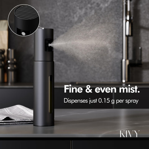 KIVY spray nozzle close-up highlights even mist for sautéing