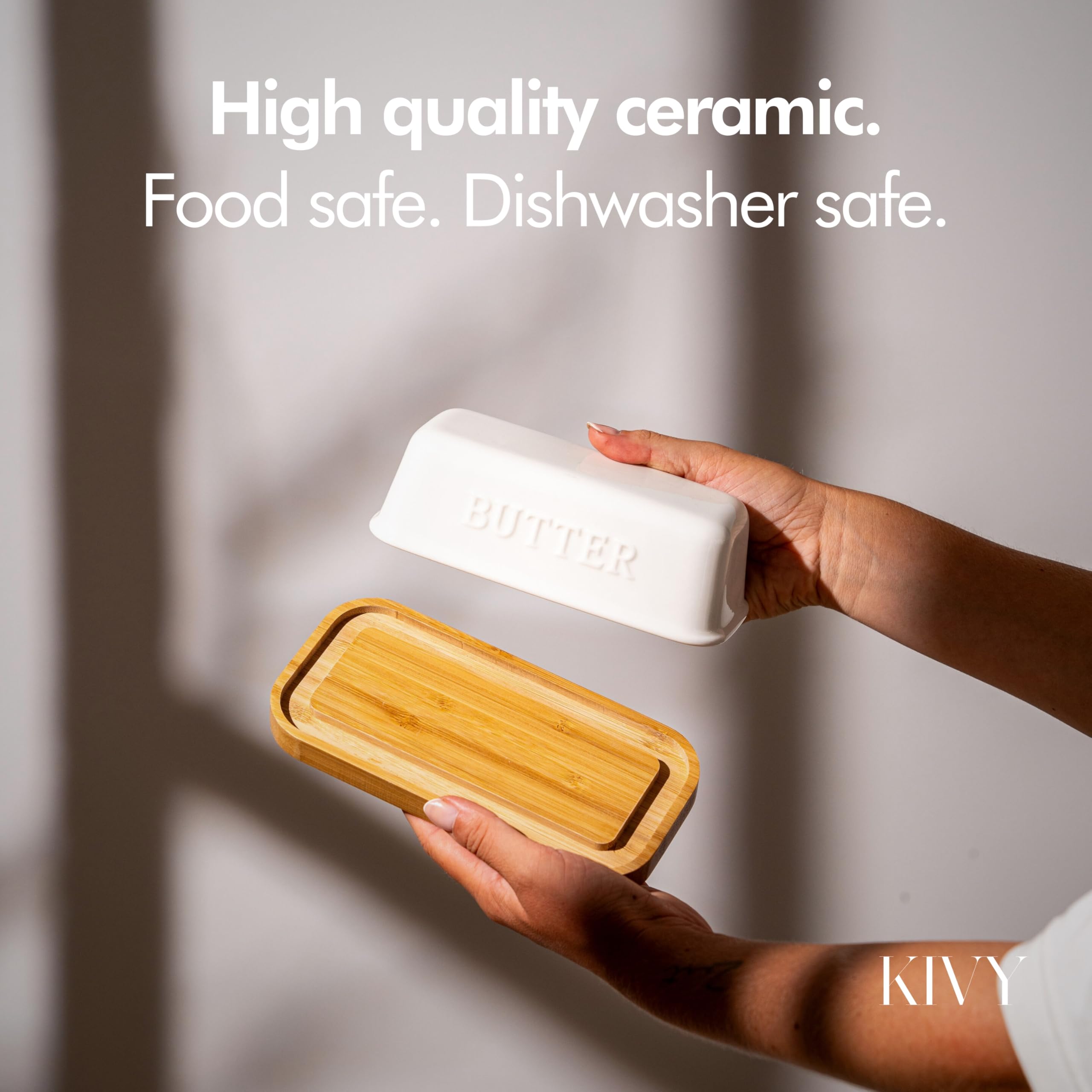 KIVY plastic-free butter dish supports eco-friendly storage