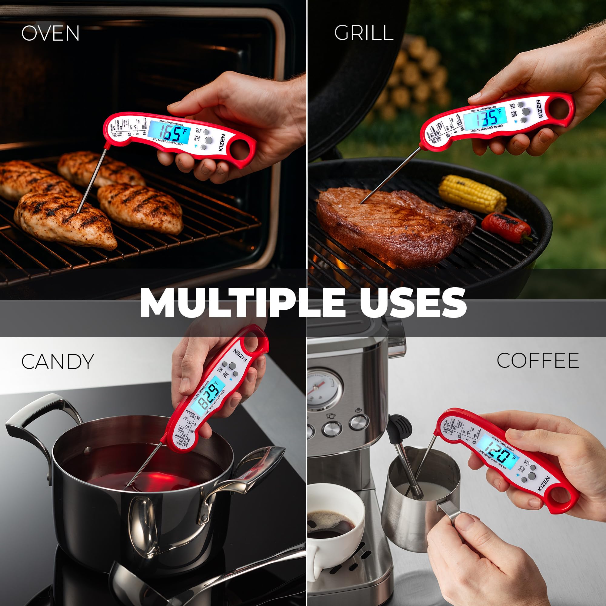 KIZEN ideal for grilling with fast readings and easy setup
