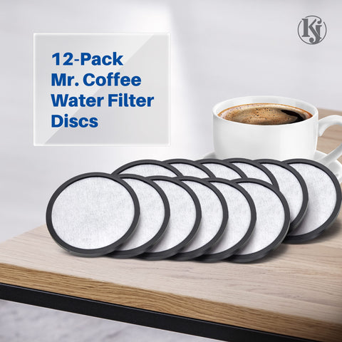 K&J Mr. Coffee charcoal disc filter fitting most disc-style brewers.