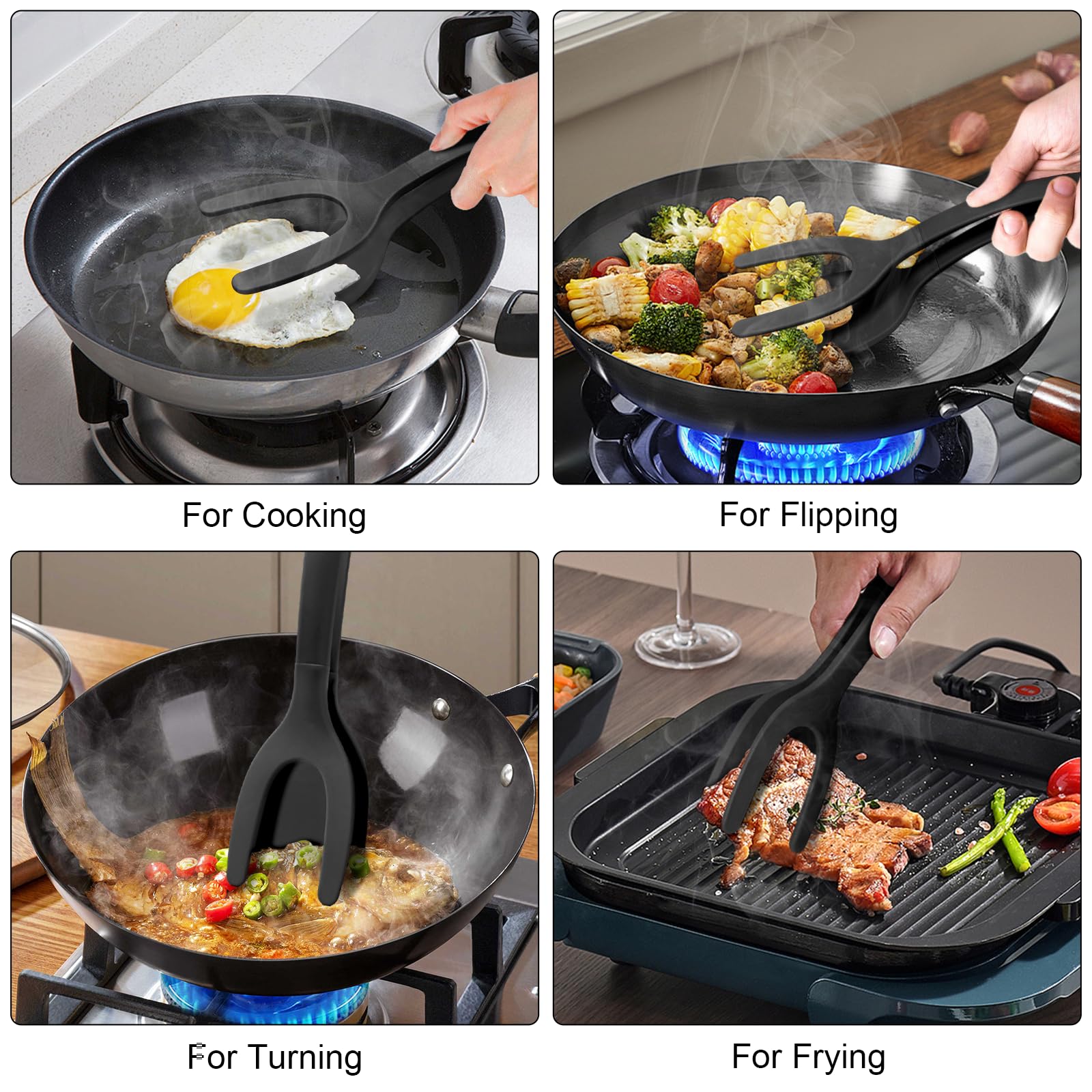 KJG silicone spatula edge-tapered design protects nonstick coatings during scraping