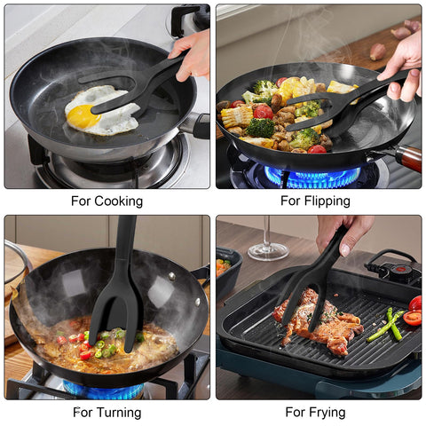 KJG silicone spatula edge-tapered design protects nonstick coatings during scraping