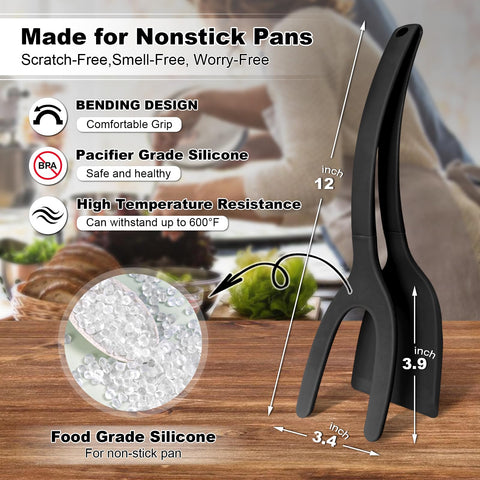 KJG spatula tong nylon handle ergonomic grip for comfortable stirring