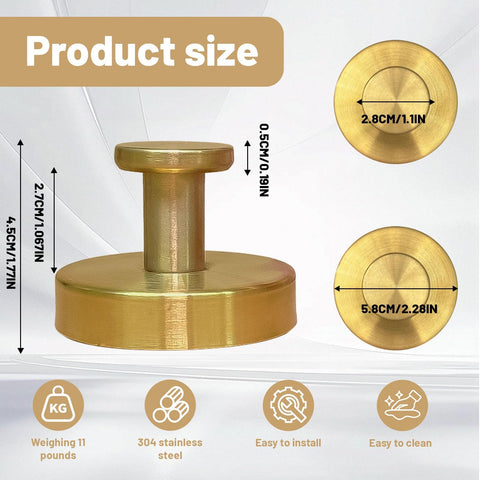 KJMAQI gold suction hook for shower, towel storage without drilling
