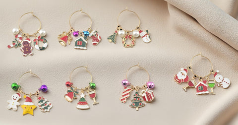 KJML DIY alphabet charms to personalize glasses with initials or names