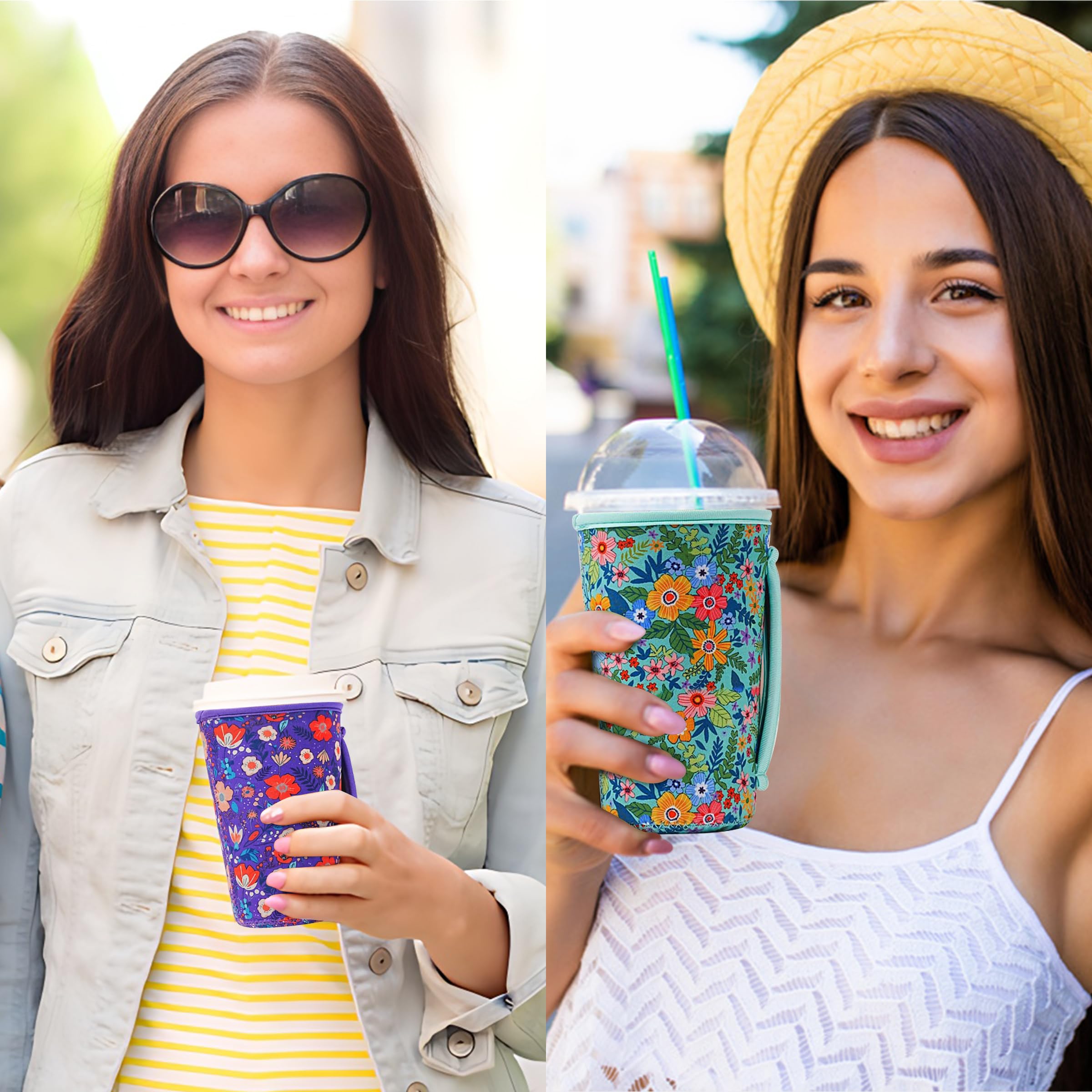 KJQJLY sleeve fits most cups and bottles, easy to wash and reuse.
