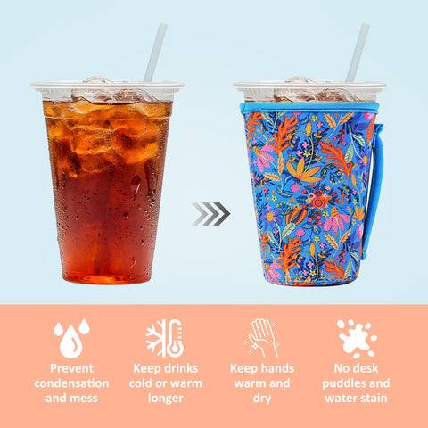KJQJLY spill-proof sleeve prevents condensation and keeps hands dry during busy coffee runs.