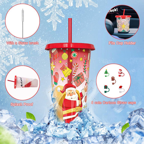 KJRIVER spill-proof lids and straws keep messes minimal during family gatherings.