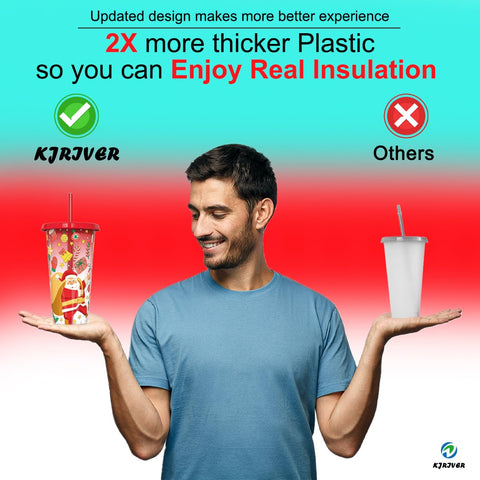 KJRIVER straw brush included helps easy cleaning of cups and straws.