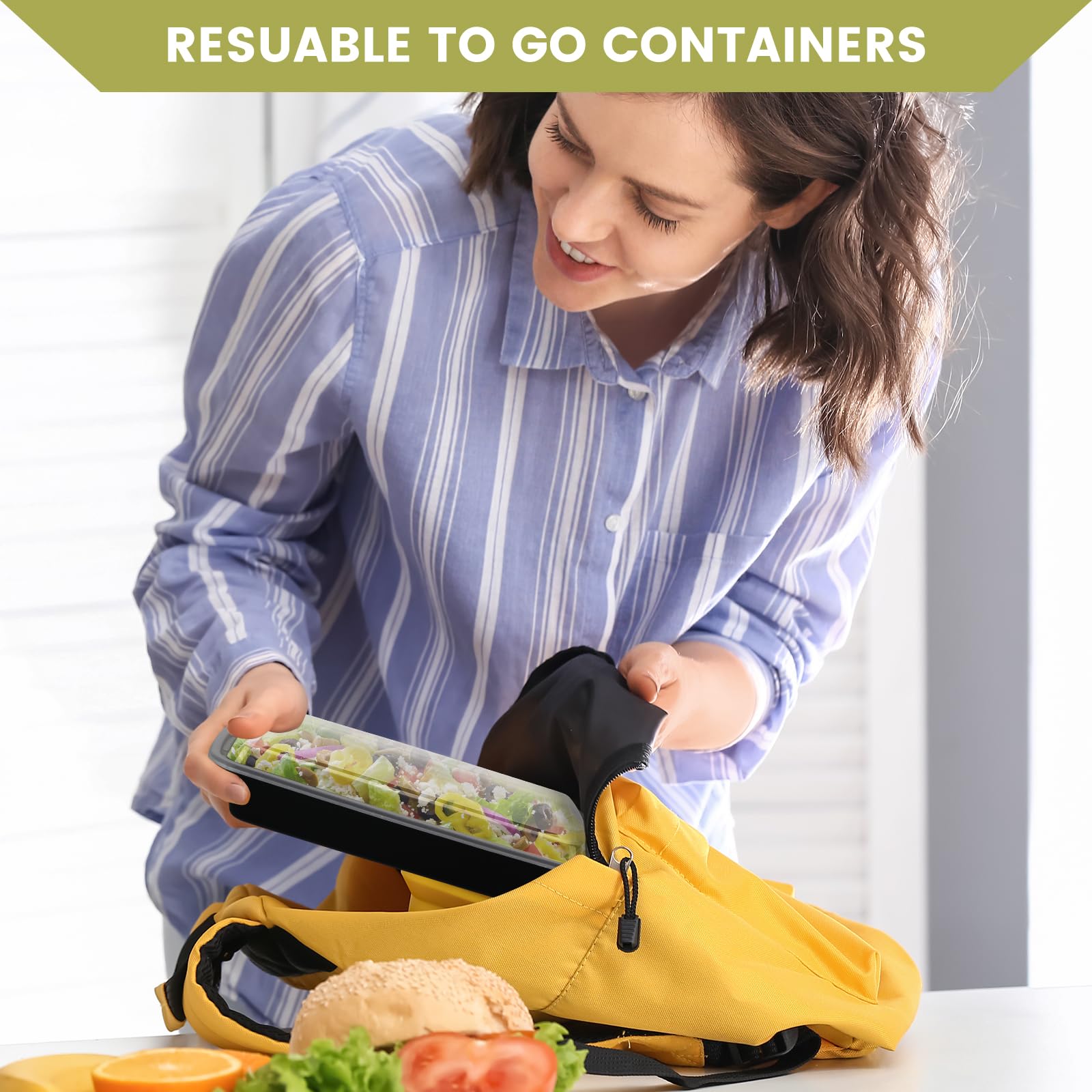 Kkyvvy freezer-safe meal prep containers keep foods fresh and organized.