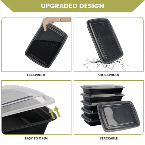 Kkyvvy 48oz meal prep containers shown for microwave-safe reheating.
