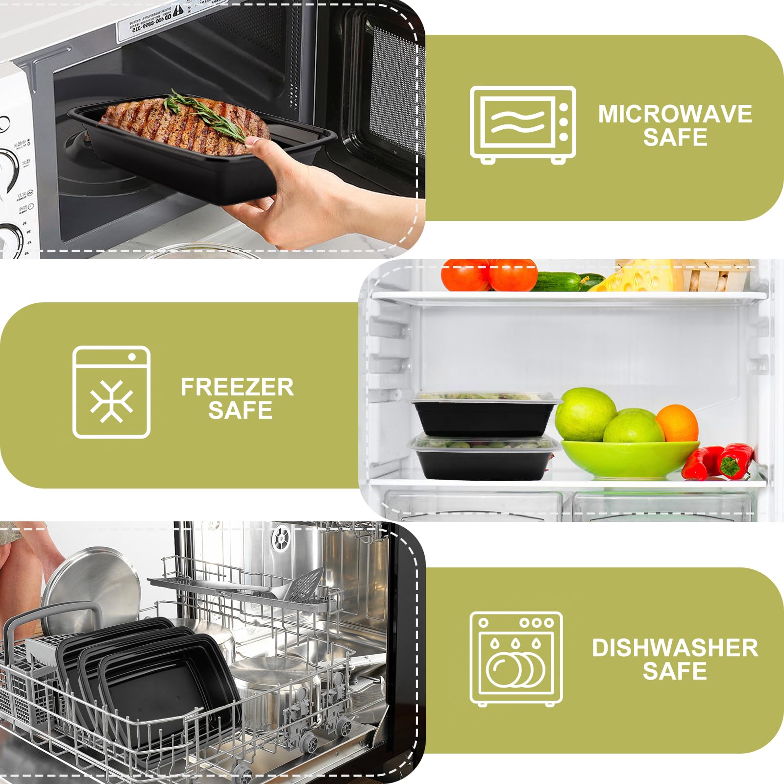 Kkyvvy stackable rectangular containers maximize fridge space