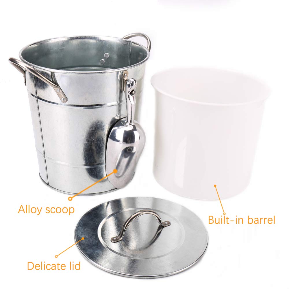 KL lid and scoop ice bucket provides hygienic, convenient ice access