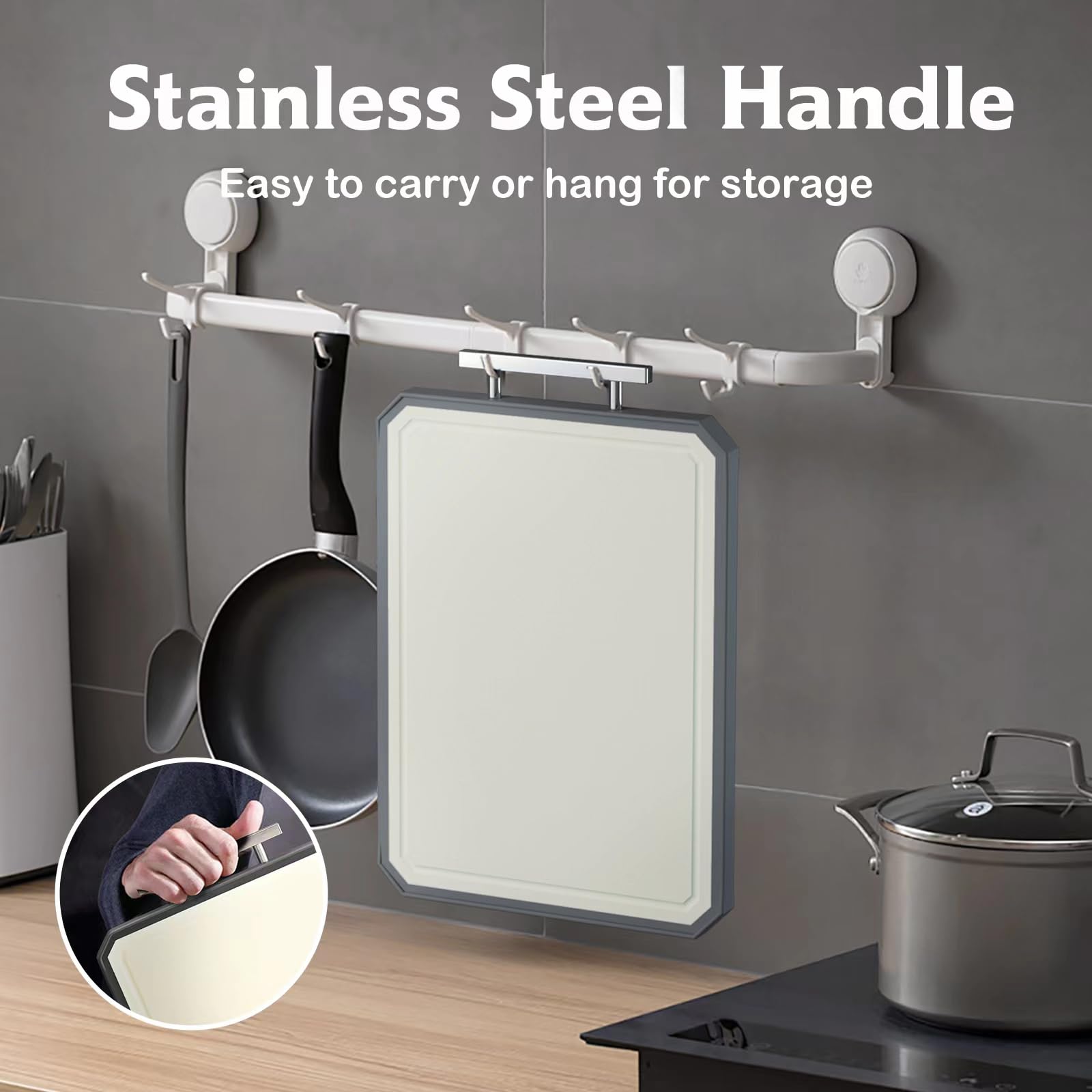 KLAPOLA SnowClad stainless steel handle gives secure grip
