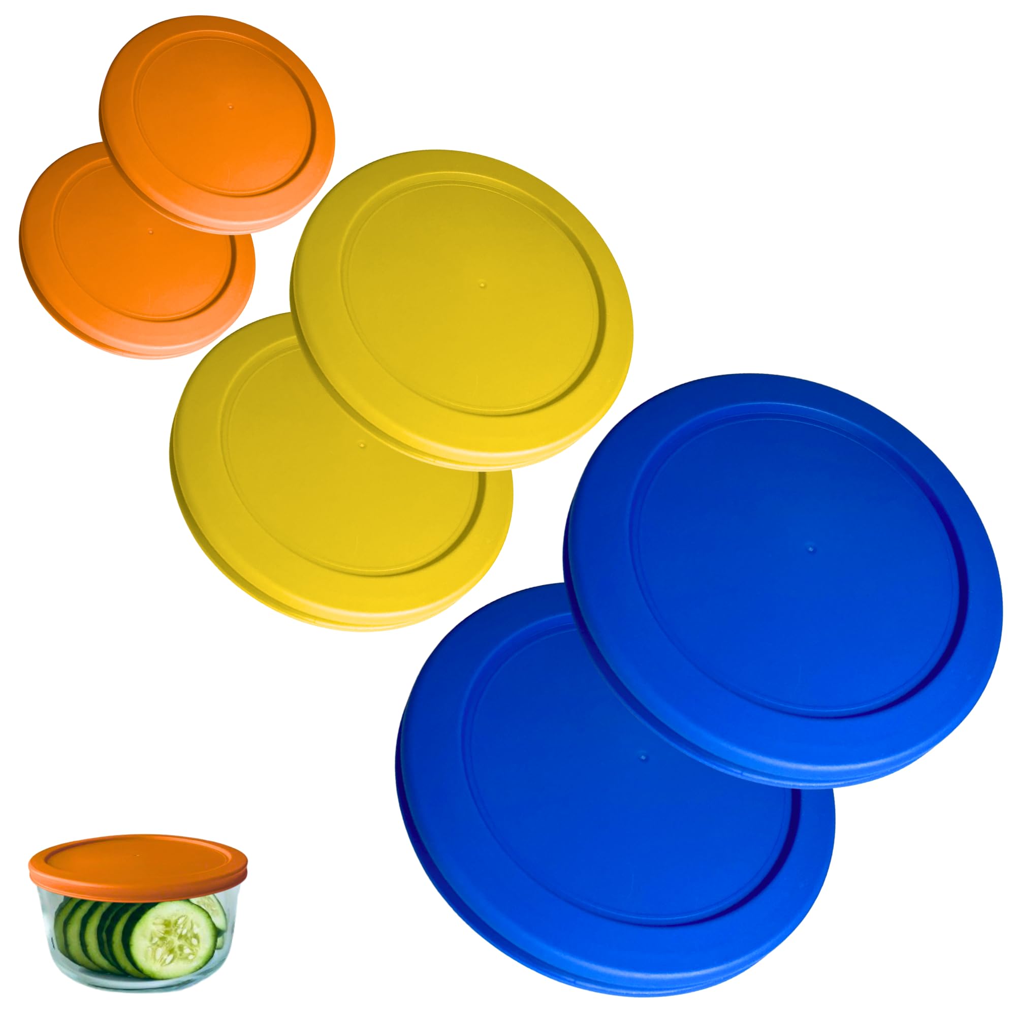 Klare Ware 1 cup orange lid close-up demonstrates secure fit for leftovers