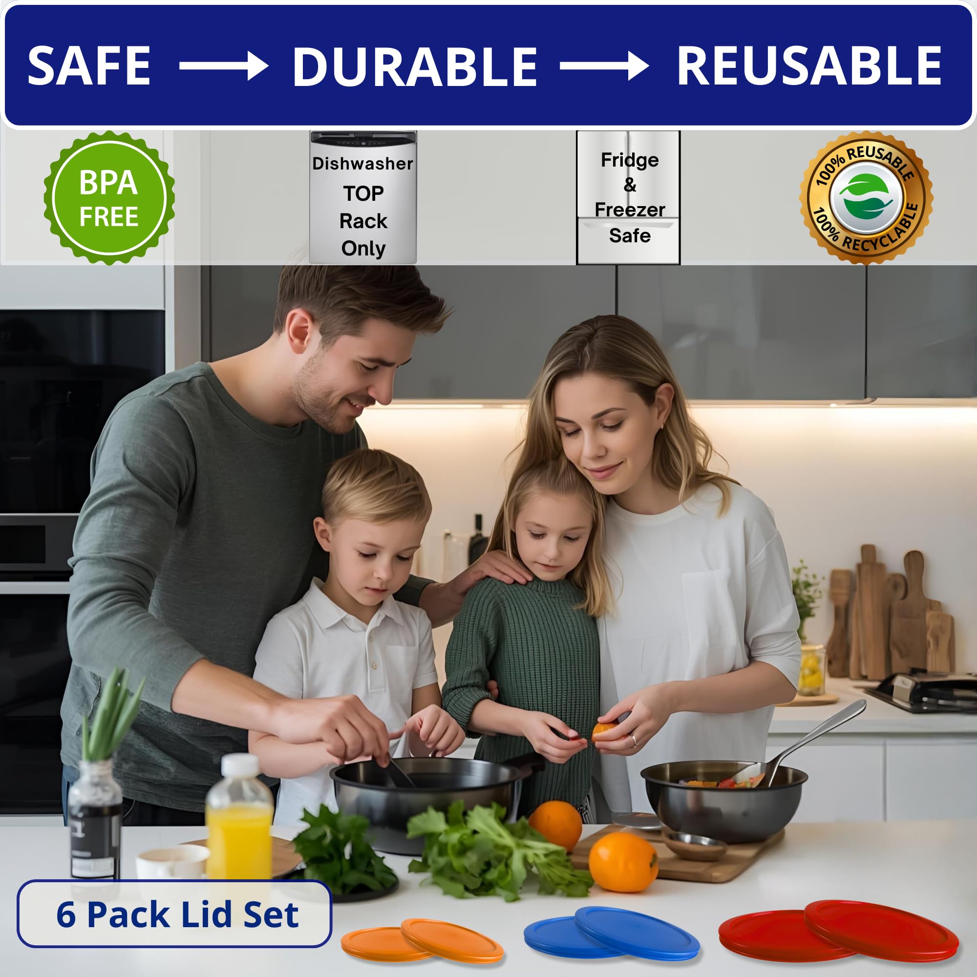 Klare Ware 4 cup red lid demonstrates durable, stain-resistant surface.