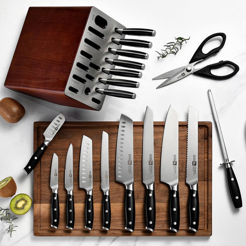 Klaus Meyer Stahl 7-inch Santoku for precise mincing