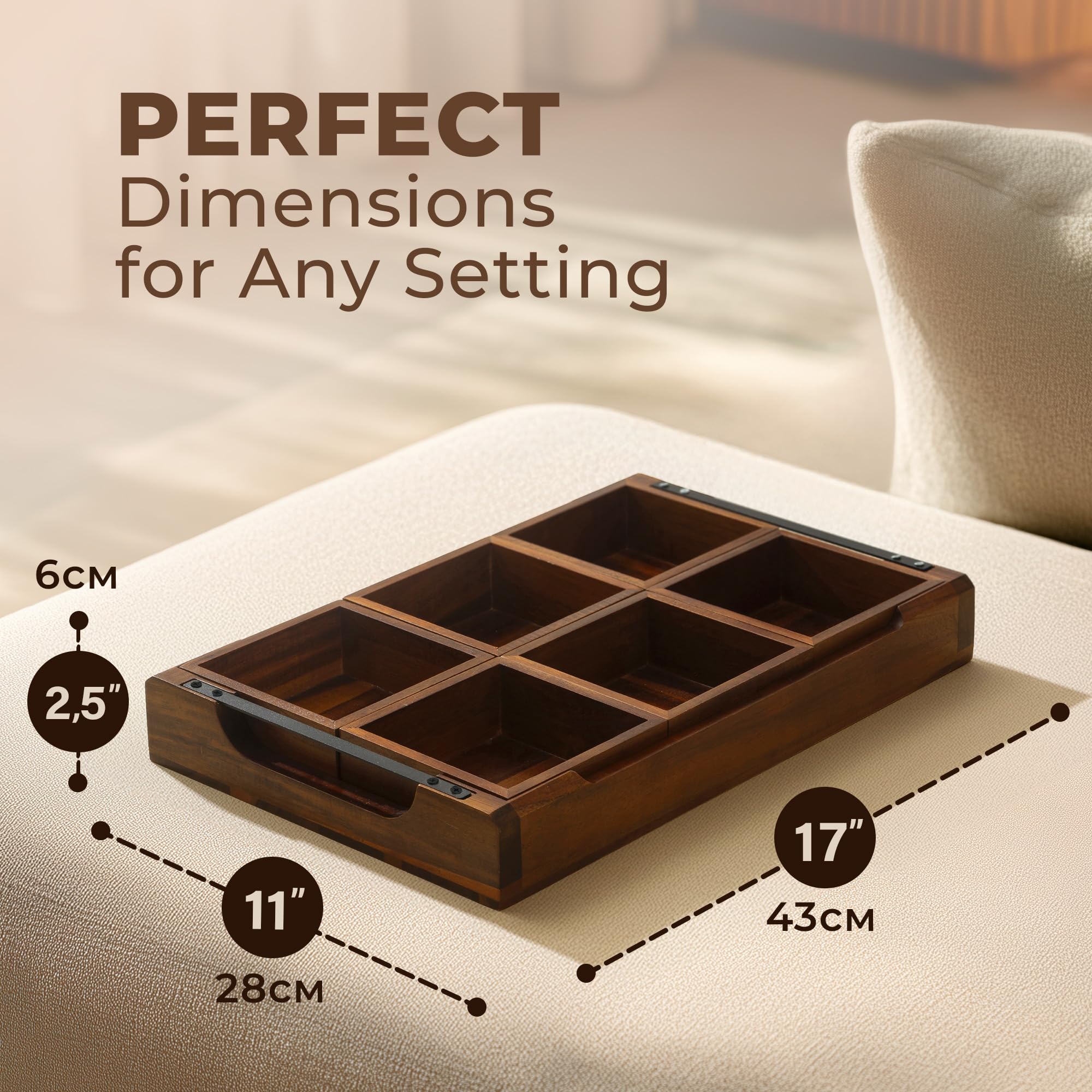 Klavio counter display tray helps keep snacks organized and visible.
