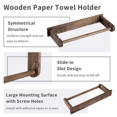klleyna wall mounted paper towel dispenser close-up showing smooth wood grain finish