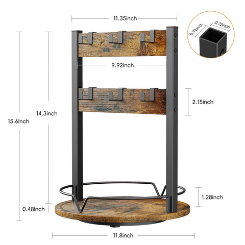 KLM two-tier mug storage base saves counter space while displaying favorites.