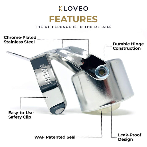KLOVEO BPA-free sparkling wine stopper