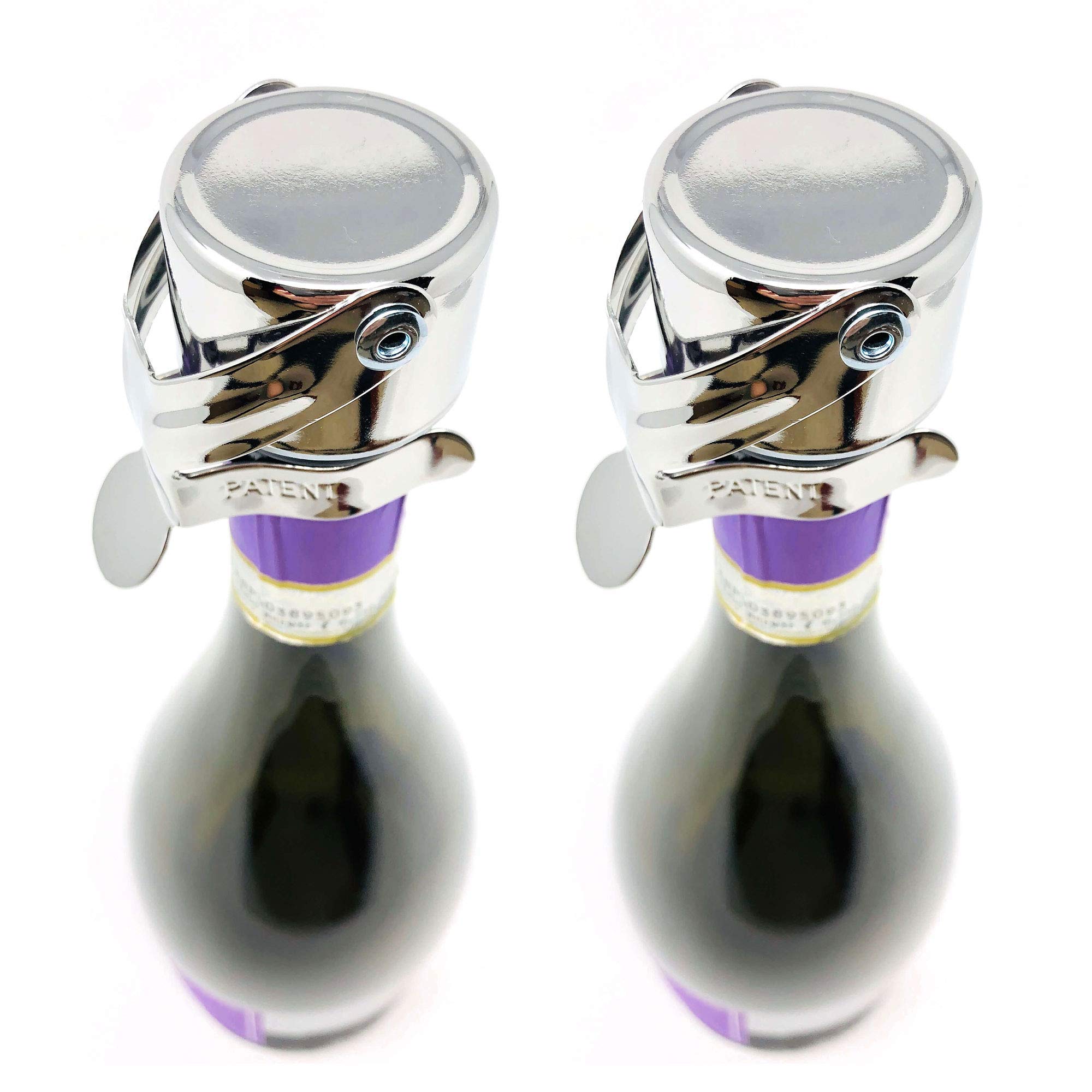 Kloveo WAF champagne stopper chrome cap preserving fizz with secure seal