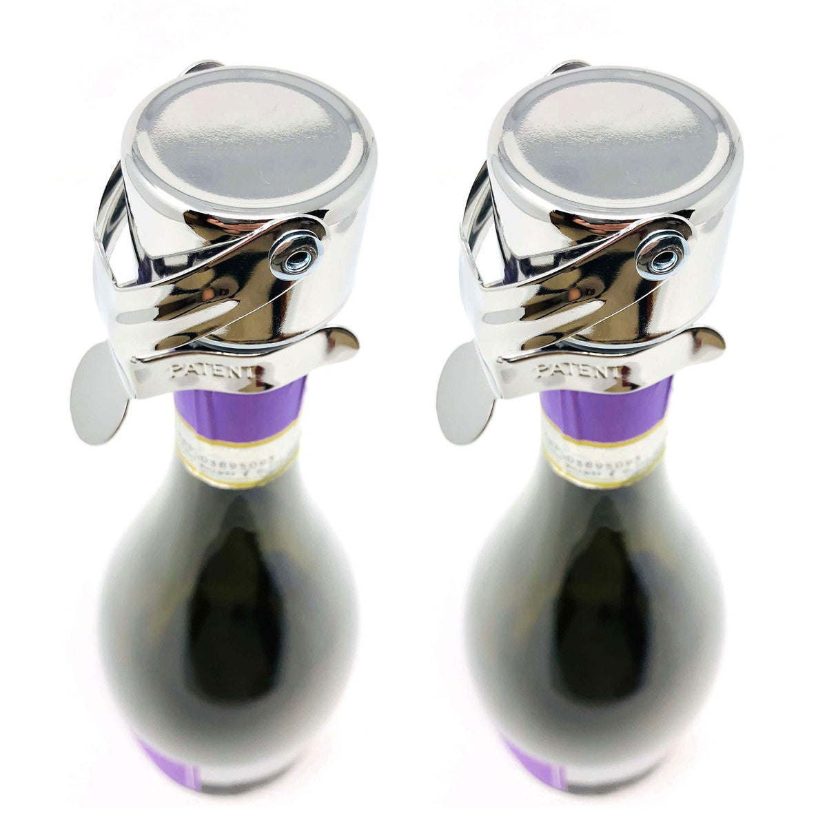 Kloveo WAF champagne stopper chrome cap preserving fizz with secure seal