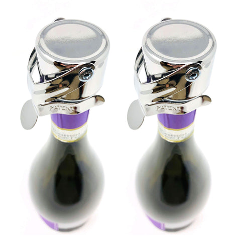 Kloveo WAF champagne stopper chrome cap preserving fizz with secure seal