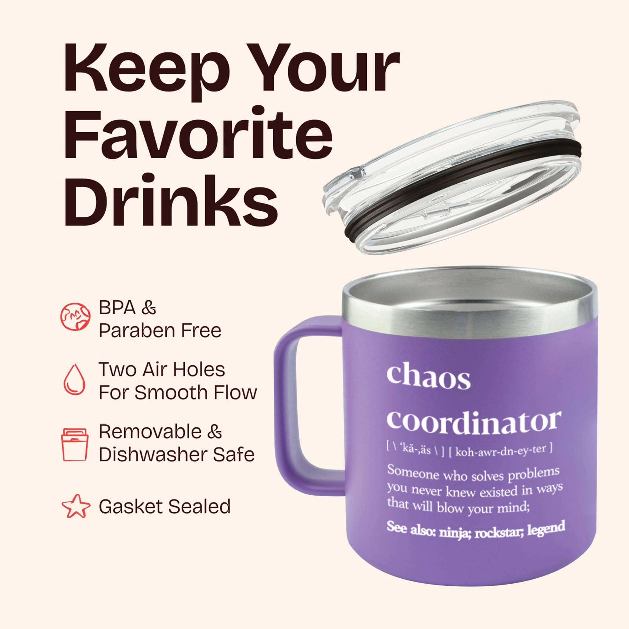 KLUBI Chaos Coordinator tumbler 18/8 stainless steel durability