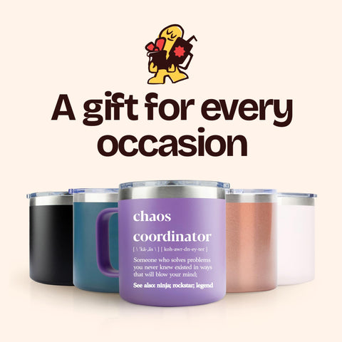KLUBI Chaos Coordinator tumbler dishwasher-safe for quick cleanup