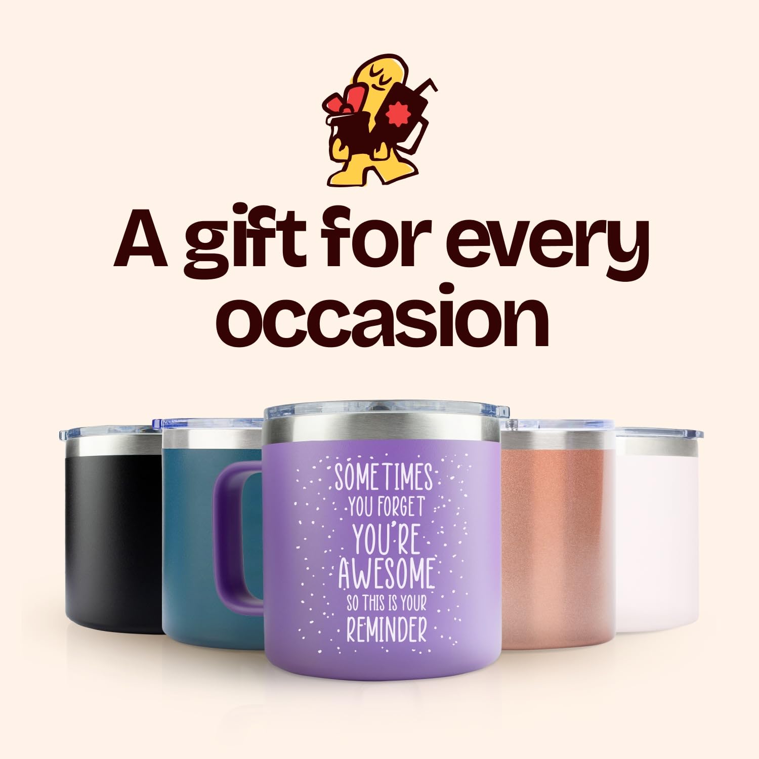 KLUBI keeps beverages hot up to 3 hours and cold over 9 hours