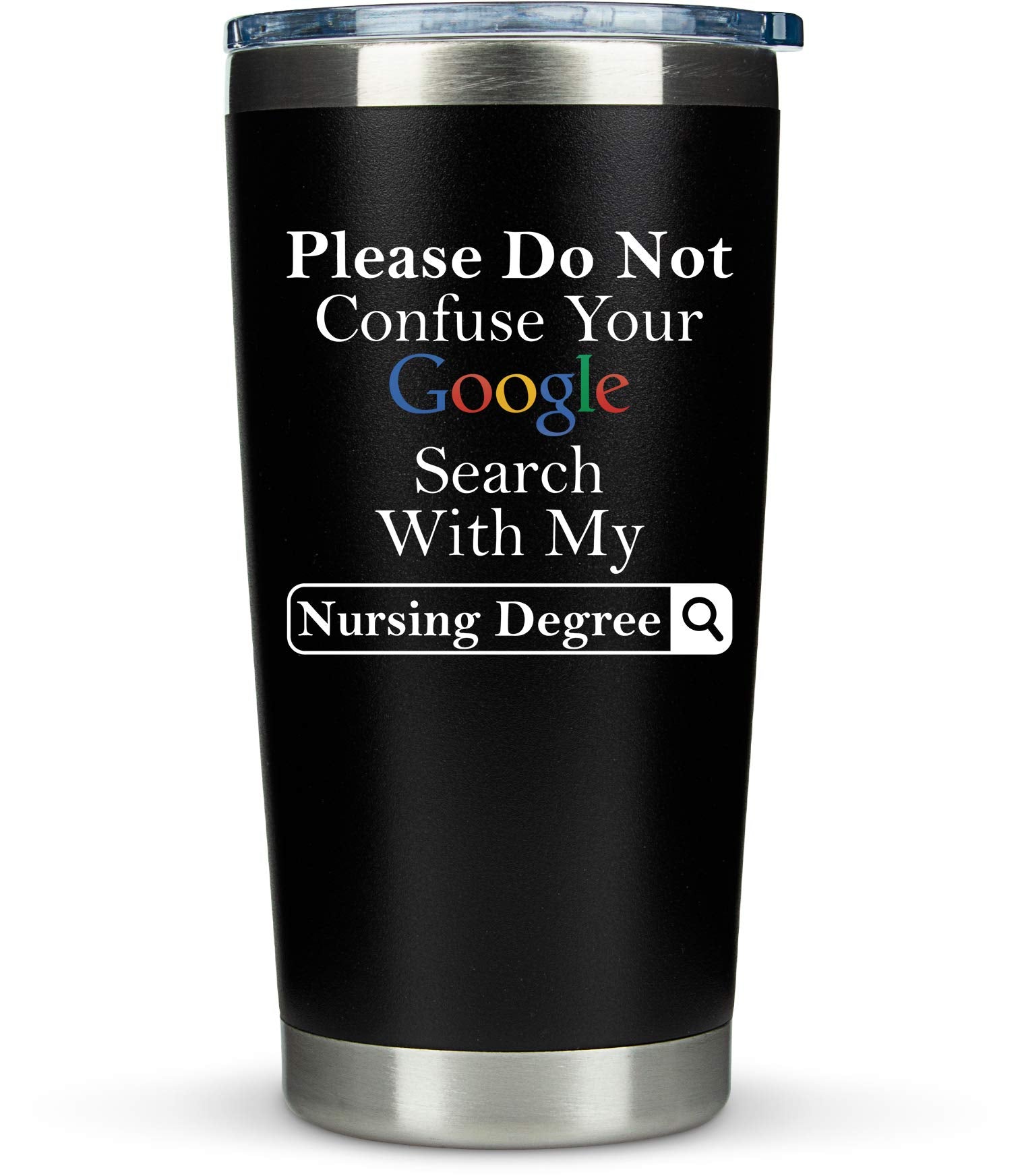 KLUBI nurse tumbler with witty phrase for daily hydration at work
