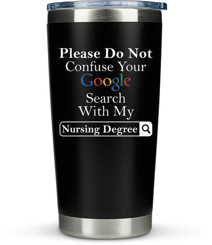 KLUBI nurse tumbler with witty phrase for daily hydration at work