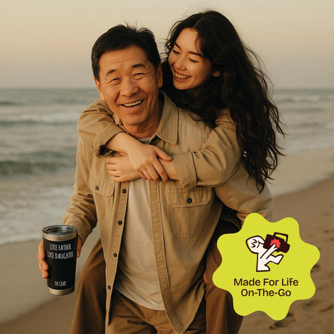 KLUBI Oh Crap Mug graphic celebrates father-daughter bond, ideal for humorous gifts.