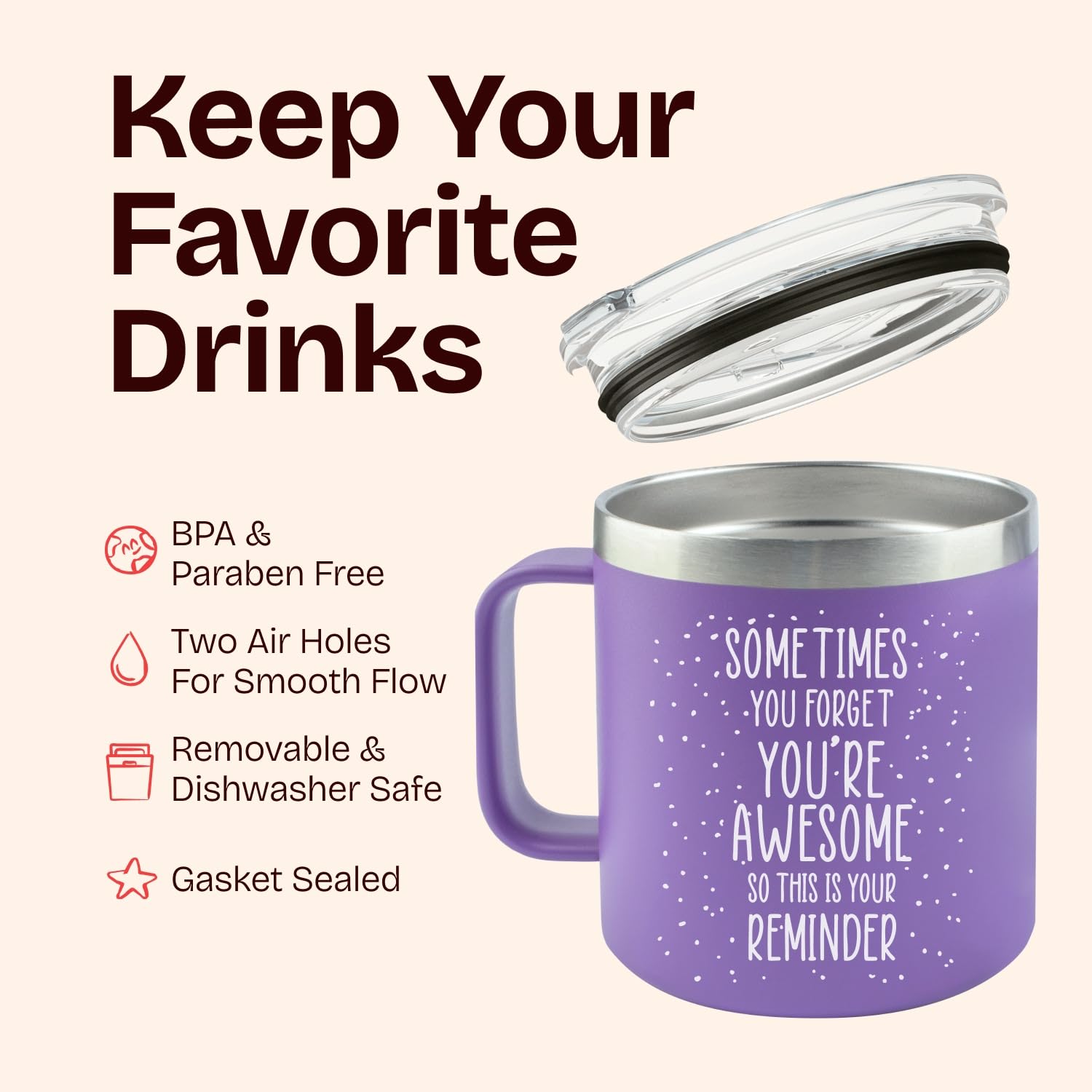 KLUBI purple birthday gift for women suitable for mom, sister, or friend