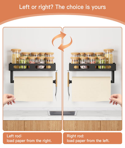 KLYLVENNE wall shelf integrated with towel holder for kitchen and bath essentials