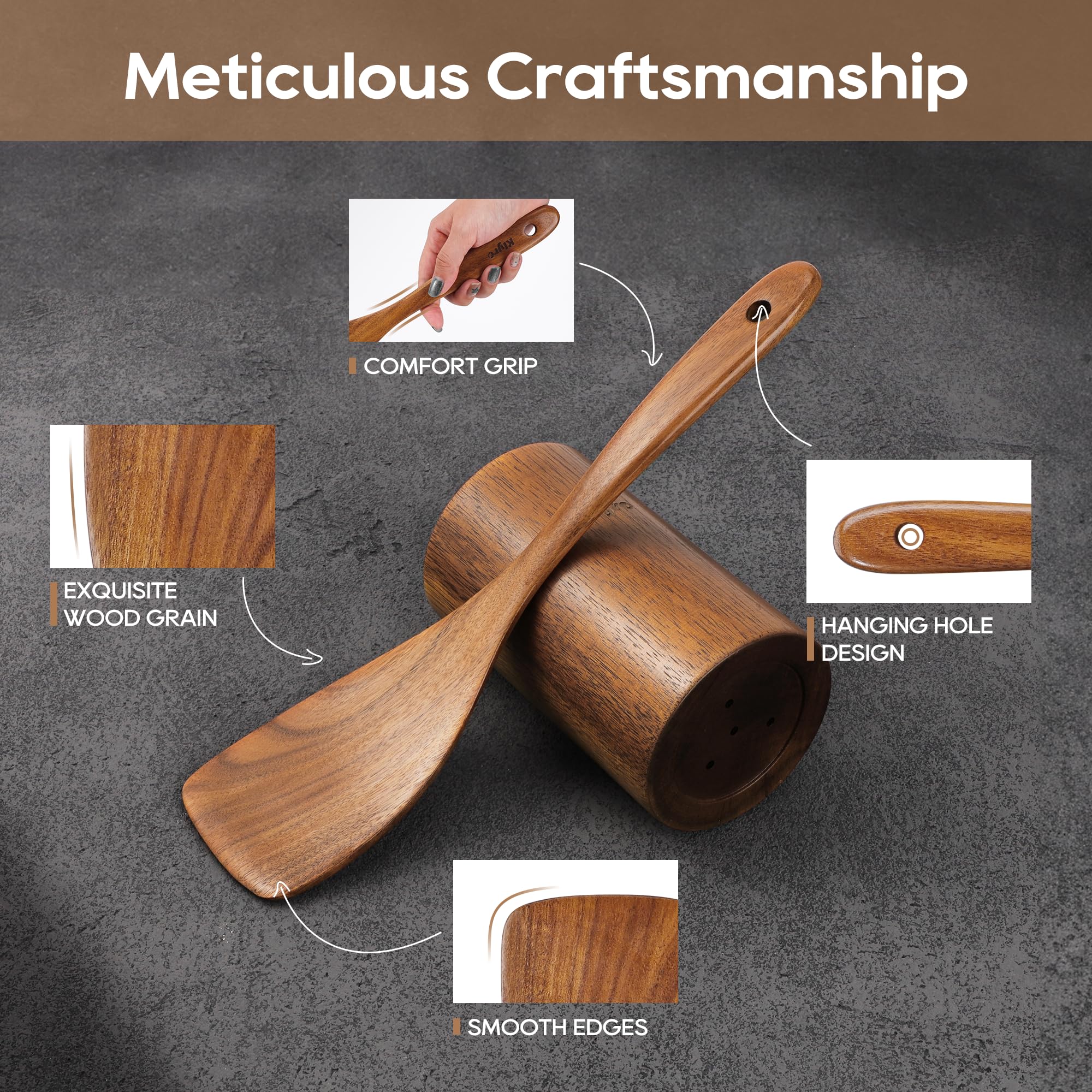 KLYRO slotted spatula for draining liquids